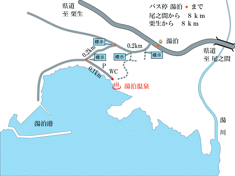 湯泊温泉周辺地図